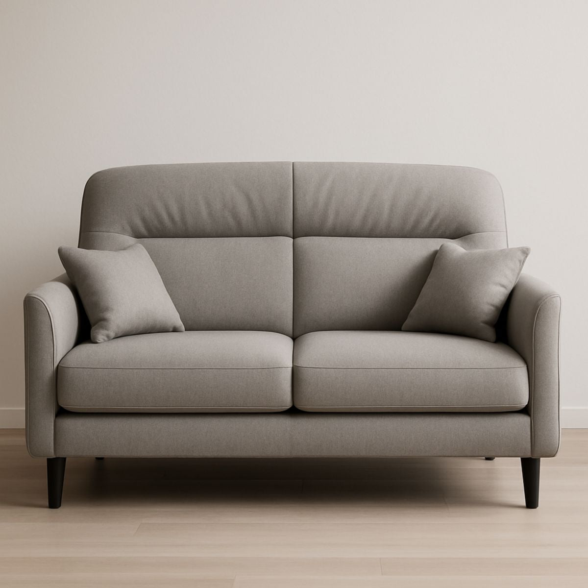 Canapé 2 Places Tissu Gris 150x85x90 ​​cm