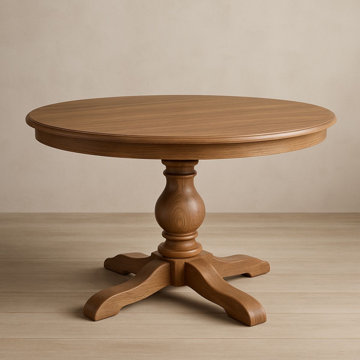 Table ronde en bois 120cm