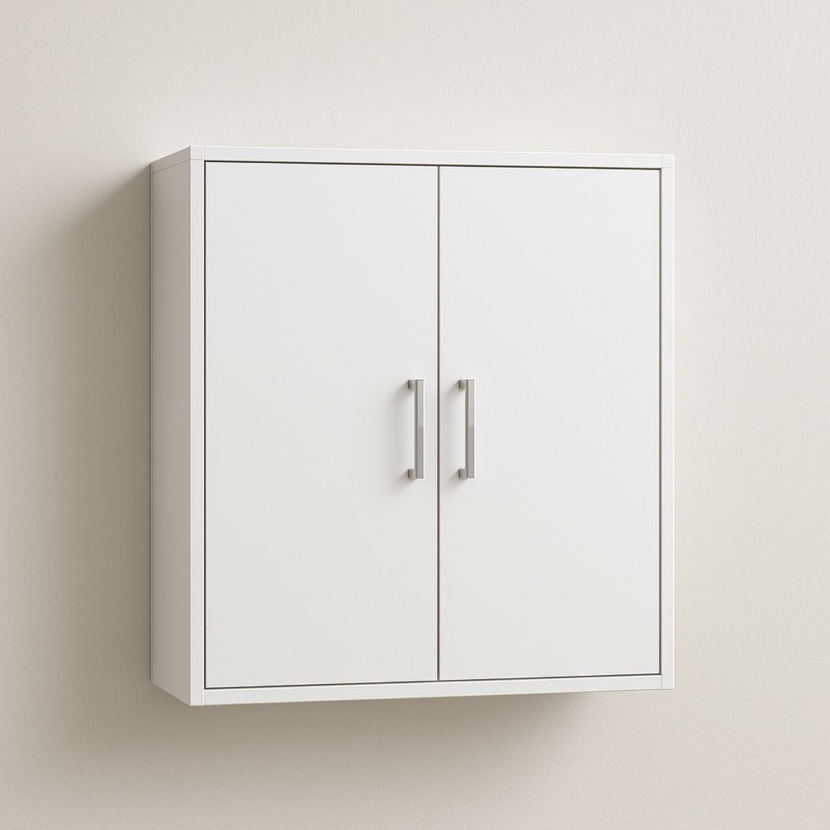 Meuble haut de cuisine blanc en MDF avec poignées métalliques 60 x 20 x 75 cm